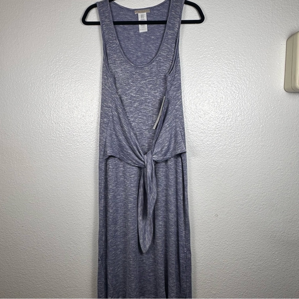 LA BLANCA Beach Indigo Tie Front Cover-up, Multi-Use Dress Size M